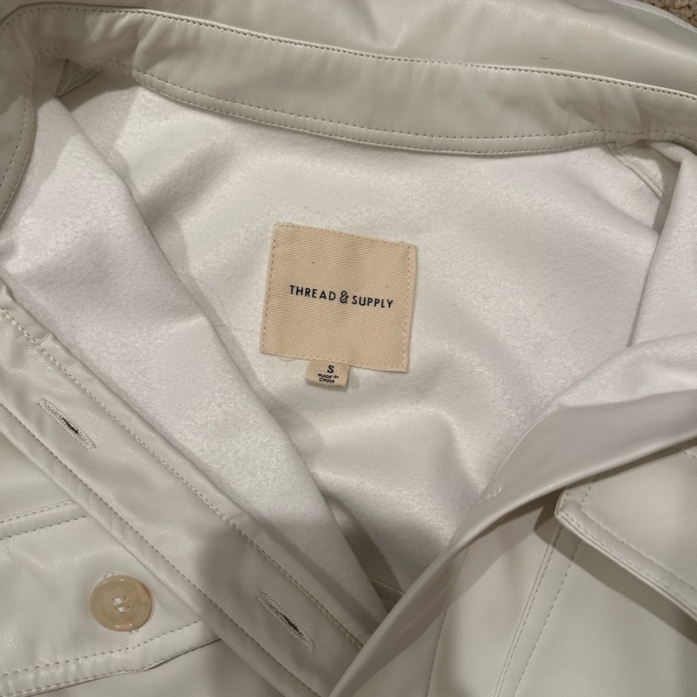 Thread And Supply Leather Shacket - image 3